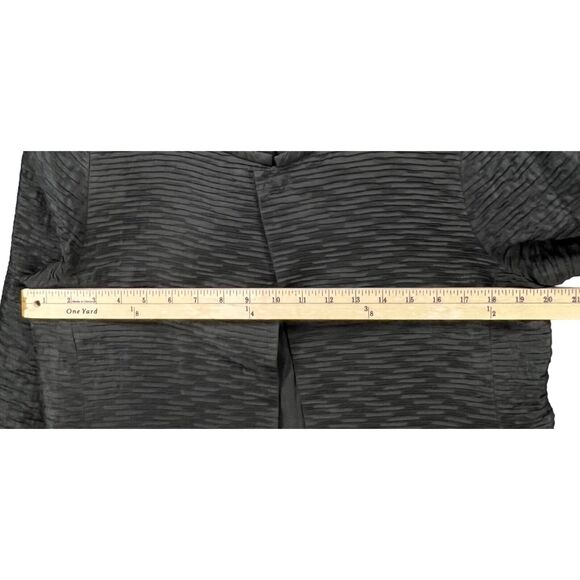 Eileen Fisher Jacket Small Petite Black Silk Texture Magnetic Button Minimalist - Picture 5 of 12